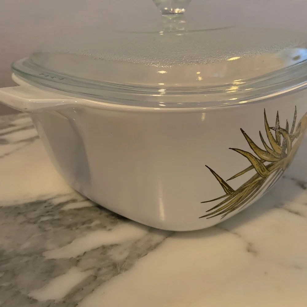 Vintage Corning Ware RARE Nature’s Bounty Mushroom 2.5 QT Casserole + Lid